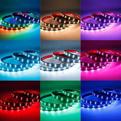 24V 5050 SMD 5A 2.4m Araç İçeriği Atmosfer Işıkları Kamyonet için Uzaktan Yönlendirme ile