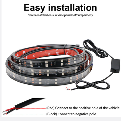 24V 5050 SMD 5A 2.4m Araç İçeriği Atmosfer Işıkları Kamyonet için Uzaktan Yönlendirme ile