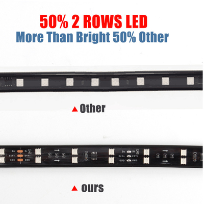 24V 5050 SMD 5A 2.4m Araç İçeriği Atmosfer Işıkları Kamyonet için Uzaktan Yönlendirme ile