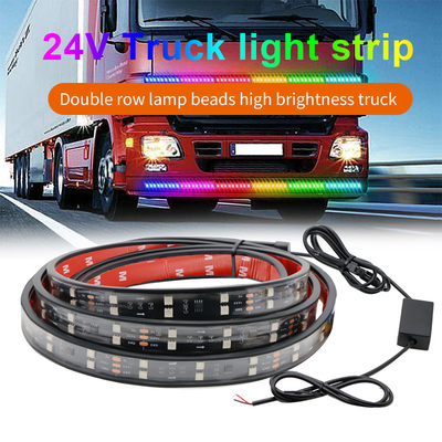 24V 5050 SMD 5A 2.4m Araç İçeriği Atmosfer Işıkları Kamyonet için Uzaktan Yönlendirme ile