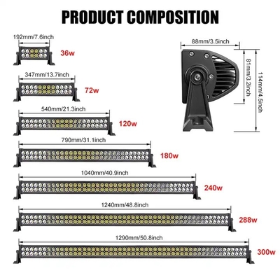 Kamyon, 4wd Jeep SUV Tekne LED Offroad Light Bar için 22 inç toz geçirmez LED Light Bar