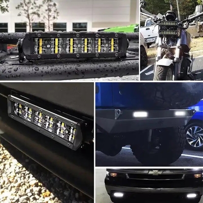 6D Reflektor Off Road LED Işık Çubuğu 4x4 12V 24V Tek Satır Otomobil LED Işık Çubuğu