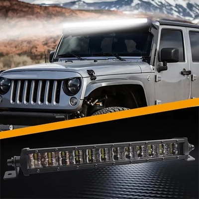 6D Reflektor Off Road LED Işık Çubuğu 4x4 12V 24V Tek Satır Otomobil LED Işık Çubuğu