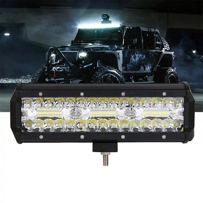 9 inç 180W Çift Sıralı LED Işık Çubuğu Offroad Arabalar için Beyaz / Amber