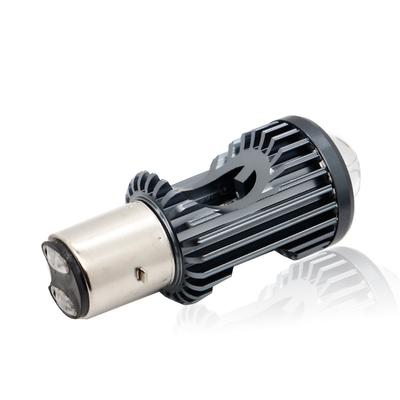Mini Sürüş Işığı DRL Motosiklet LED Far Lambası H4 H6 BA20D P15D Otomobil Otomobil Balık Gözü Projekör Lens Çift Renkli