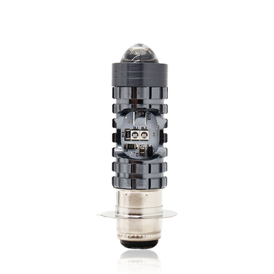 Mini Sürüş Işığı DRL Motosiklet LED Far Lambası H4 H6 BA20D P15D Otomobil Otomobil Balık Gözü Projekör Lens Çift Renkli