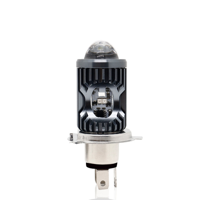Mini Sürüş Işığı DRL Motosiklet LED Far Lambası H4 H6 BA20D P15D Otomobil Otomobil Balık Gözü Projekör Lens Çift Renkli