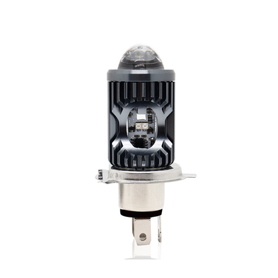 Mini Sürüş Işığı DRL Motosiklet LED Far Lambası H4 H6 BA20D P15D Otomobil Otomobil Balık Gözü Projekör Lens Çift Renkli