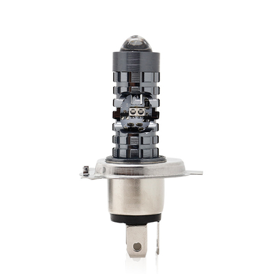 Mini Sürüş Işığı DRL Motosiklet LED Far Lambası H4 H6 BA20D P15D Otomobil Otomobil Balık Gözü Projekör Lens Çift Renkli