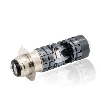 Mini Sürüş Işığı DRL Motosiklet LED Far Lambası H4 H6 BA20D P15D Otomobil Otomobil Balık Gözü Projekör Lens Çift Renkli