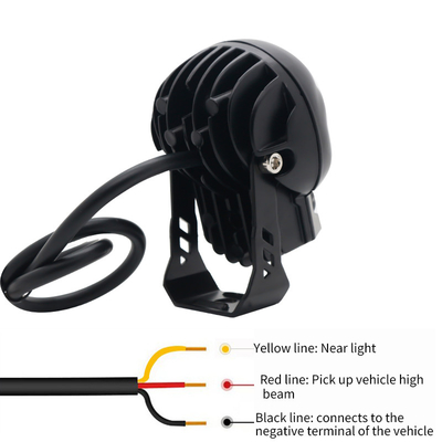 3 inç 40w motosiklet kafatası farları dış ışık LED mini sürüş ışığı çift renkli