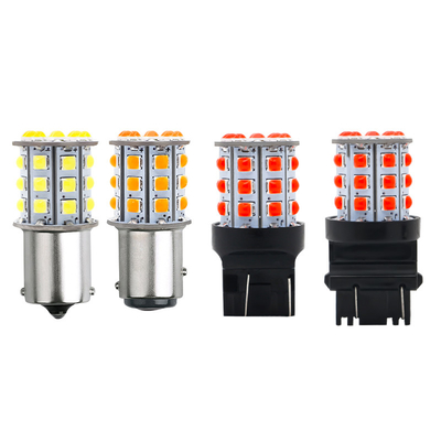 Uzun Sürekli Beyaz LED Dönüş Sinyalleri Arabalar İçin 12V Alüminyum Alaşım Vücut Beyaz Sarı Kırmızı 3030 33SMD