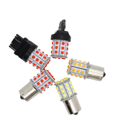 Uzun Sürekli Beyaz LED Dönüş Sinyalleri Arabalar İçin 12V Alüminyum Alaşım Vücut Beyaz Sarı Kırmızı 3030 33SMD