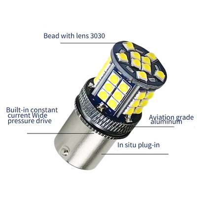 Alüminyum alaşım LED dönme sinyali göstergeler 3030 39 SMD 12v 1156 BA15S 1157 BAY15D T20 T25 Araba dönme sinyali