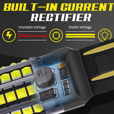 Beyaz Alüminyum Alaşım LED Dönüş Sinyalleri 1156 1157 T20 3030 44SMD Dönüştürme Işığı 12V 24V