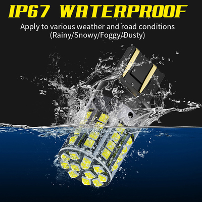 Beyaz Alüminyum Alaşım LED Dönüş Sinyalleri 1156 1157 T20 3030 44SMD Dönüştürme Işığı 12V 24V
