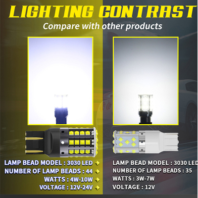 Beyaz Alüminyum Alaşım LED Dönüş Sinyalleri 1156 1157 T20 3030 44SMD Dönüştürme Işığı 12V 24V
