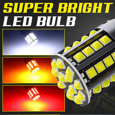 Beyaz Alüminyum Alaşım LED Dönüş Sinyalleri 1156 1157 T20 3030 44SMD Dönüştürme Işığı 12V 24V