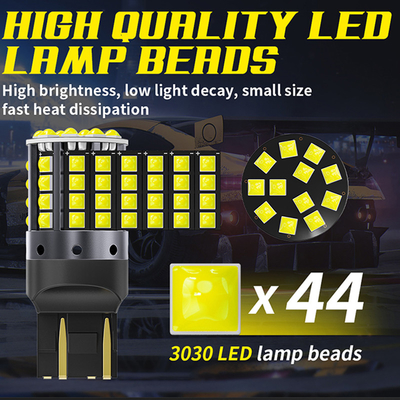 Beyaz Alüminyum Alaşım LED Dönüş Sinyalleri 1156 1157 T20 3030 44SMD Dönüştürme Işığı 12V 24V