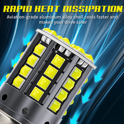 Beyaz Alüminyum Alaşım LED Dönüş Sinyalleri 1156 1157 T20 3030 44SMD Dönüştürme Işığı 12V 24V