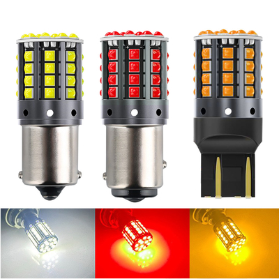 Beyaz Alüminyum Alaşım LED Dönüş Sinyalleri 1156 1157 T20 3030 44SMD Dönüştürme Işığı 12V 24V