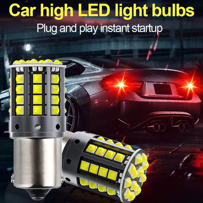 Beyaz Alüminyum Alaşım LED Dönüş Sinyalleri 1156 1157 T20 3030 44SMD Dönüştürme Işığı 12V 24V