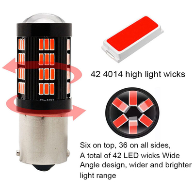 1157 1156 4014 66 SMD LED Fren Işığı Arabalar Geriye Dönüş İç LED ampuller Otomobil Canbus