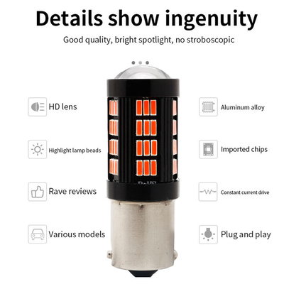 1157 1156 4014 66 SMD LED Fren Işığı Arabalar Geriye Dönüş İç LED ampuller Otomobil Canbus