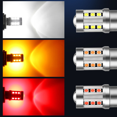 Evrensel Beyaz LED Araç Dönüş Sinyalı Işıkları1156 1157 3030 15SMD LED ampul Beyaz Sarı Canbus Lisans Tablosu İç Led