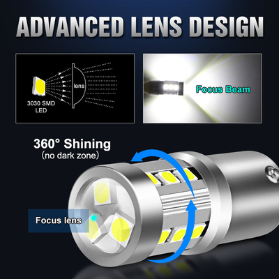 Evrensel Beyaz LED Araç Dönüş Sinyalı Işıkları1156 1157 3030 15SMD LED ampul Beyaz Sarı Canbus Lisans Tablosu İç Led