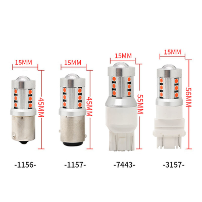 Evrensel Beyaz LED Araç Dönüş Sinyalı Işıkları1156 1157 3030 15SMD LED ampul Beyaz Sarı Canbus Lisans Tablosu İç Led