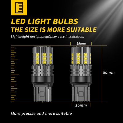 Beyaz LED Araç Dönüş Sinyalı Işıklar Otomatik 12V 24V 2835 45SMD 1156 1157 T25 3156 3157 T20 7440 7443 Canbus ampuller Araç LED