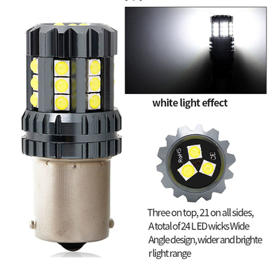 Beyaz LED Araç Dönüş Sinyalı Işıklar Otomatik 12V 24V 2835 45SMD 1156 1157 T25 3156 3157 T20 7440 7443 Canbus ampuller Araç LED