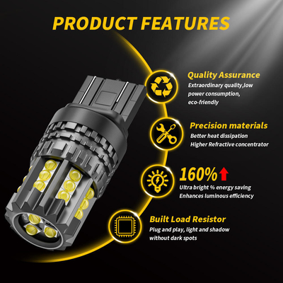 Beyaz LED Araç Dönüş Sinyalı Işıklar Otomatik 12V 24V 2835 45SMD 1156 1157 T25 3156 3157 T20 7440 7443 Canbus ampuller Araç LED
