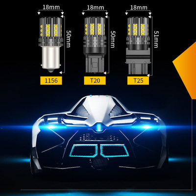 Beyaz LED Araç Dönüş Sinyalı Işıklar Otomatik 12V 24V 2835 45SMD 1156 1157 T25 3156 3157 T20 7440 7443 Canbus ampuller Araç LED