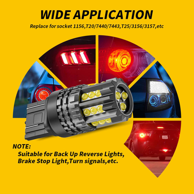 Beyaz LED Araç Dönüş Sinyalı Işıklar Otomatik 12V 24V 2835 45SMD 1156 1157 T25 3156 3157 T20 7440 7443 Canbus ampuller Araç LED
