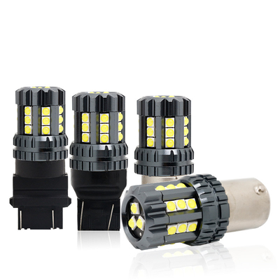 Beyaz LED Araç Dönüş Sinyalı Işıklar Otomatik 12V 24V 2835 45SMD 1156 1157 T25 3156 3157 T20 7440 7443 Canbus ampuller Araç LED