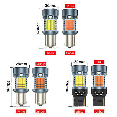 Canbus 2016 120SMD T20 ile LED ampul 1156 1157 3156 3157 Fan Otomatik lamba ile LED dönüş sinyali fren lambaları