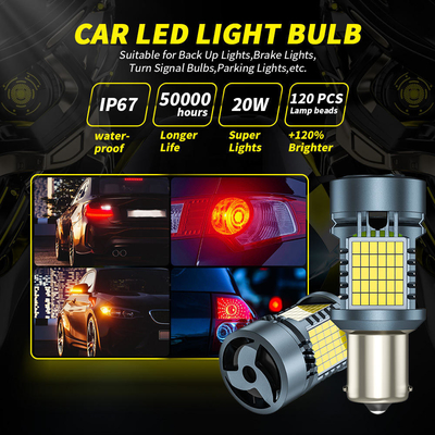 Canbus 2016 120SMD T20 ile LED ampul 1156 1157 3156 3157 Fan Otomatik lamba ile LED dönüş sinyali fren lambaları