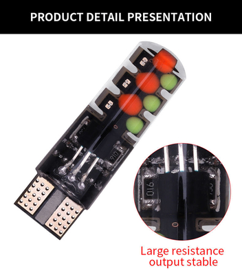 Parlaklık Yeni tip araba İç mekan LED ampul T10 5050 6SMD RGB rengi RGB ile uzaktan kumandalı yanıp sönen ışıklarla