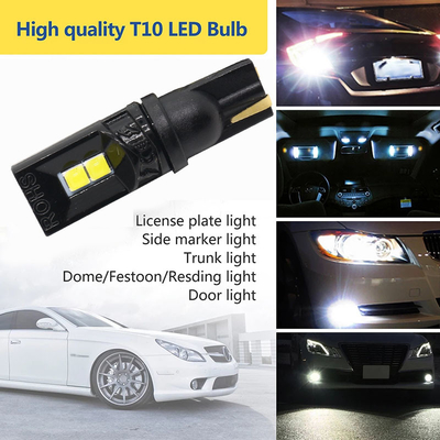 360 derece LED ampuller T10 194 168 147 W5W 3030 Araç LED iç ampuller Hata ücretsiz lisans plaka ışığı