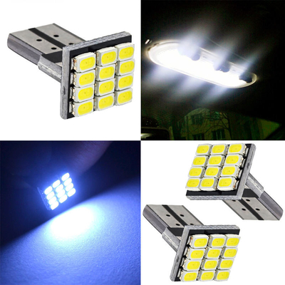Güç 9W LED ampuller Su geçirmez IP67 360 derece Otomobil Işığı 12v T10 12SMD 1206 3020 Okuyucu Işık Lisans plakası