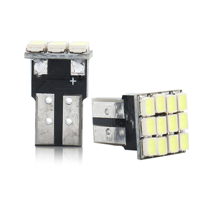 Güç 9W LED ampuller Su geçirmez IP67 360 derece Otomobil Işığı 12v T10 12SMD 1206 3020 Okuyucu Işık Lisans plakası