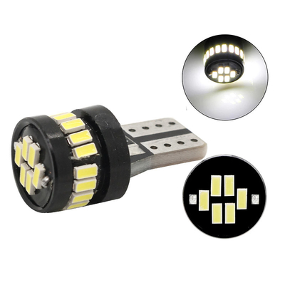 3014 LED Çip Otomobil Ampulleri Beyaz Işık 360 Derece Işın Köşe T10 3014 24smd Sabit Akım Parlak LED Ampul
