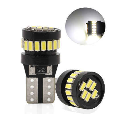 3014 LED Çip Otomobil Ampulleri Beyaz Işık 360 Derece Işın Köşe T10 3014 24smd Sabit Akım Parlak LED Ampul