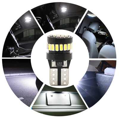 3014 LED Çip Otomobil Ampulleri Beyaz Işık 360 Derece Işın Köşe T10 3014 24smd Sabit Akım Parlak LED Ampul
