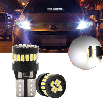 3014 LED Çip Otomobil Ampulleri Beyaz Işık 360 Derece Işın Köşe T10 3014 24smd Sabit Akım Parlak LED Ampul