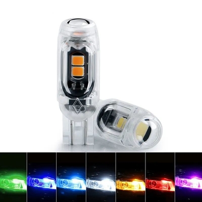 360 Derece LED Işık Lambası Otomobil Lisans Plakası Işık T10 2835 3030 5smd LED Yükseltilmiş 5W5 Kutupsuz Küçük Genişlik Lamba