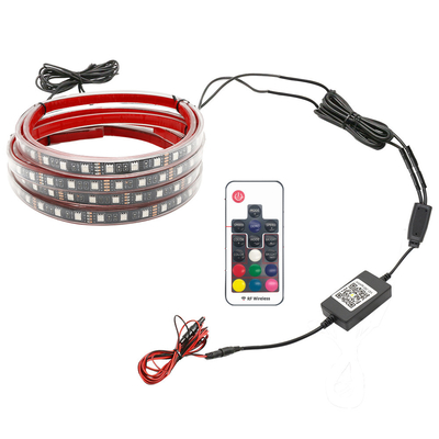 Otomotiv LED İçerideki Işıklar Çok Renkli Uzaktan Kumanda Esnek ABS 12V Araba LED Çizgi Işık