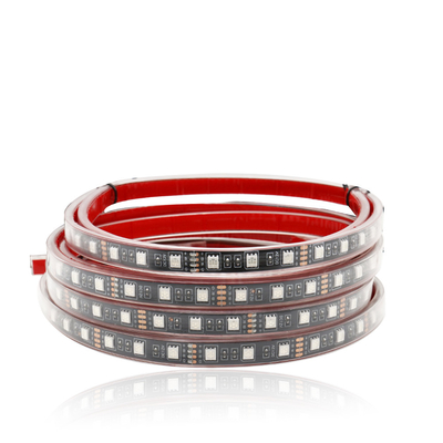 Otomotiv LED İçerideki Işıklar Çok Renkli Uzaktan Kumanda Esnek ABS 12V Araba LED Çizgi Işık